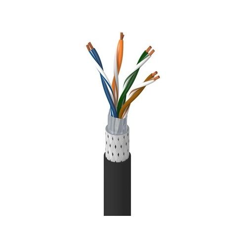 Belden 74002E.01305 CAT5e 26/4 DataTuff Stranded Cable, BC, SF/UTP, 305m Reel, Black
