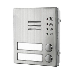 Videx 4204X-2/M 4000 Series 2-Way 2-Button Speaker Module for VX2200 Digital System with Integrated Proximity Access Reader, IP65, IK07, Marine Grade Stainless Steel, (Replaces 4203/2, 4204X-2)