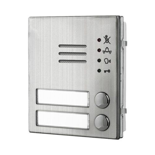 Videx 4204X-2/M 4000 Series 2-Way 2-Button Speaker Module for VX2200 Digital System with Integrated Proximity Access Reader, IP65, IK07, Marine Grade Stainless Steel, (Replaces 4203/2, 4204X-2)