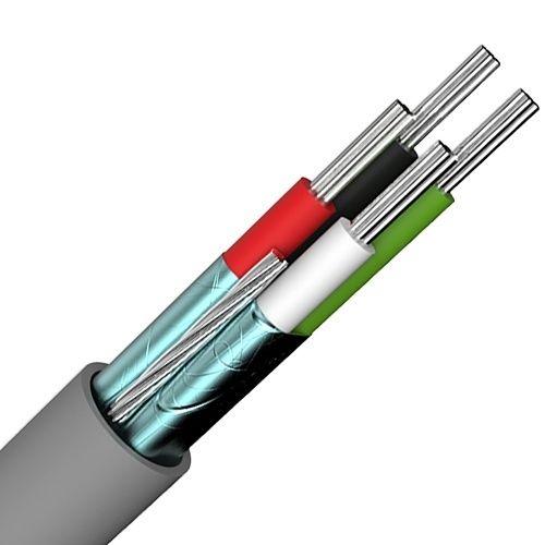 CQR CABS8723HF/GY/100/C 4-Multi Core Belden Style 8723 Cable, Type 1, Cca, LSZH, 100m, Grey