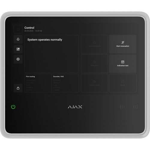 Ajax 125732.315.WH Fire Hub Jeweller Wireless Control and Indicating Equipment, EN54, White