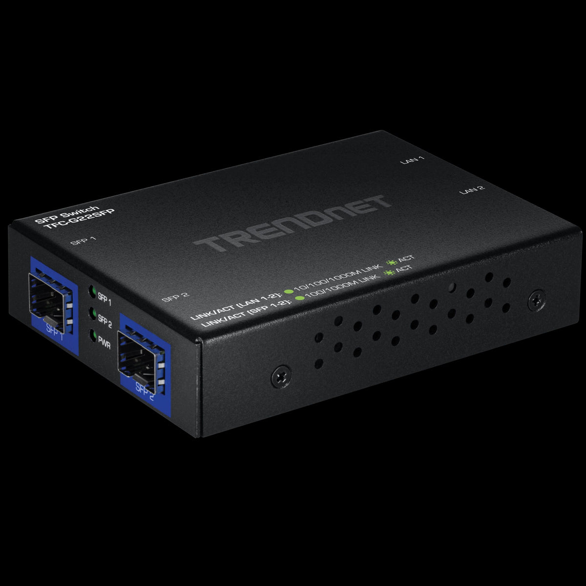 TRENDnet TFC-G22SFP 4-Port Gigabit Switch with 2 SFP Slots Ports