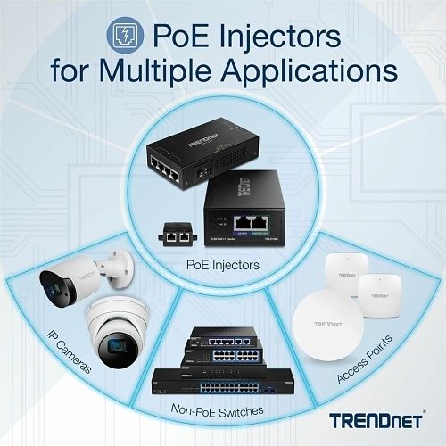 TRENDnet TPE-113GI Gigabit PoE Injector, 15.4W, 100m, (Replaces TPE-113GI)