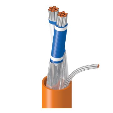Belden 4540FDW.00305 OSDP RS-485 1 Pair 22 AWG Shielded Access Control Data Cable, 1000', Orange
