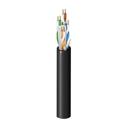 Belden 2148A 0101000 CAT6a 23AWG 4-Pair Solid Bare Copper Conductor, Non-Plenum, Black