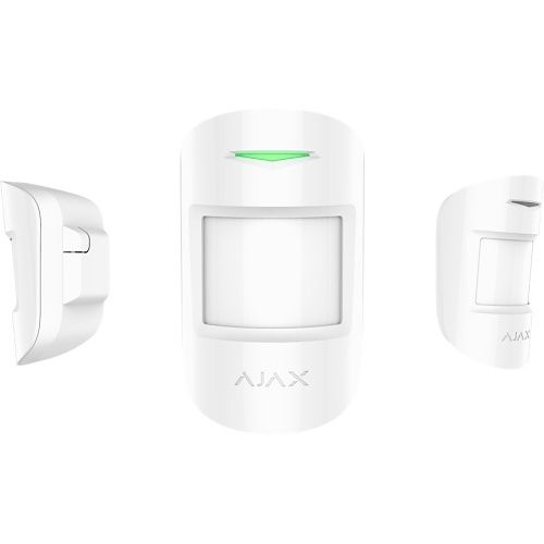 Ajax 130349.02.WH1 MotionProtect Plus Jeweller Wireless IR Motion Detector with Additional K-Band Microwave Sensor, White