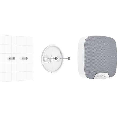 Ajax 121299.11.WH1 HomeSiren Jeweller, Wireless Siren with LED Connector, White
