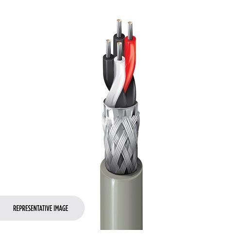 Belden 9842LV.00500 24/2 Stranded TC Shielded RS-485 Cable, PO Isulation, LSZH Jacket, CPR, 500' Reel, Chrome