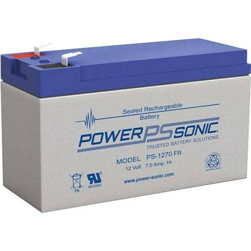 Power Sonic PS-1270VdS PS Series, 12V, 7Ah, 6 Cells, Sealed Lead Acid Rechargable Battery, 20-Hr Rate Capacity