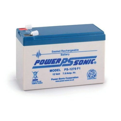 Power Sonic PS-1270VdS PS Series, 12V, 7Ah, 6 Cells, Sealed Lead Acid Rechargeable Battery, 20-Hr Rate Capacity