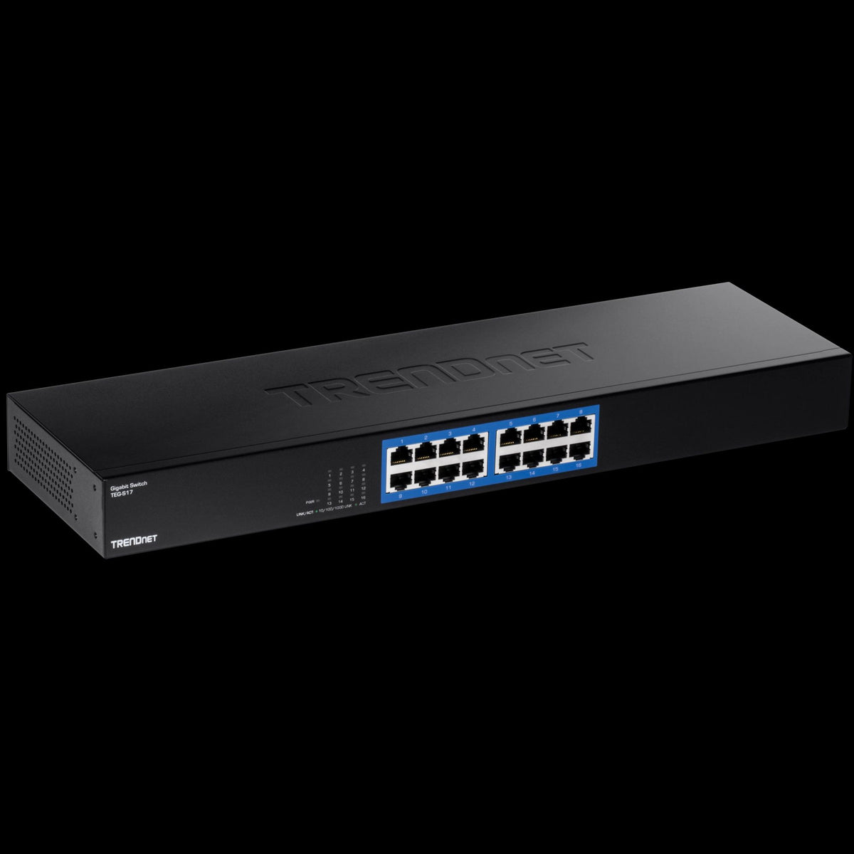 TRENDnet TEG-S17 16‑Port Gigabit Unmanaged Switch Sturdy Metal Housing