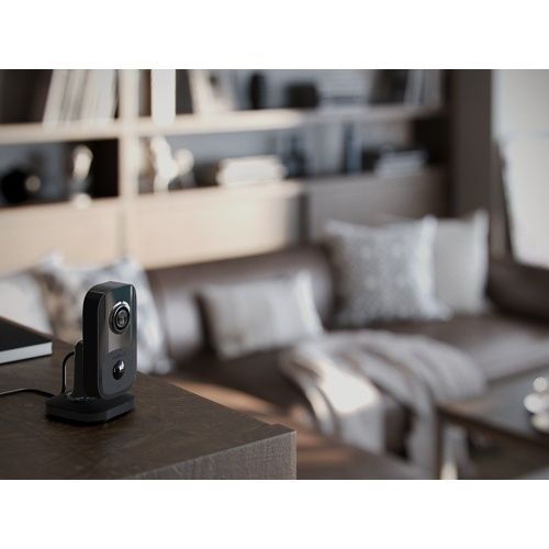Ajax 138540.303.BL1 IndoorCam Indoor Wi-Fi Security Camera with PIR Motion Detector and Built-in AI, Black