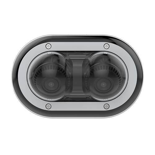 AXIS P4707-PLVE P47 Series 2x5MP Zipstream 2.5x Zoom Multidirectional Panoramic Vandal Dome Camera, 3.3-8.1mm Varifocal Lens, IP67