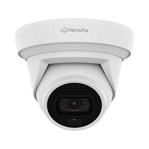 Hanwha QNE-C8013RL 5MP H.265 IR IP Flateye Camera, 3.0mm Fixed Lens, WDR, WiseNR II, White