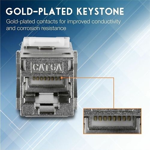 TRENDnet TC-KC06C6A CAT6A RJ-45 Keystone Inline Coupler, 6-Pack