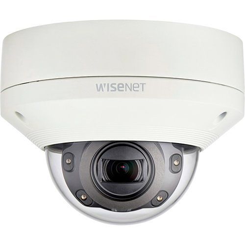 Hanwha XNV-6080R X Series, WDR IP66 2MP 2.8-12mm Motorized Varifocal Lens, IR 50M IP Dome Camera, White