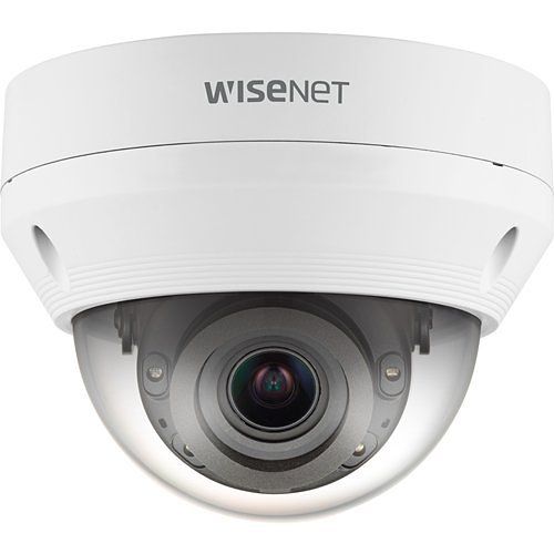 Hanwha QNV-8080R Q Series, 5MP WDR IP Dome Camera, 3.2-10mm Motorized Varifocal Lens, IR 30M, IP66, White