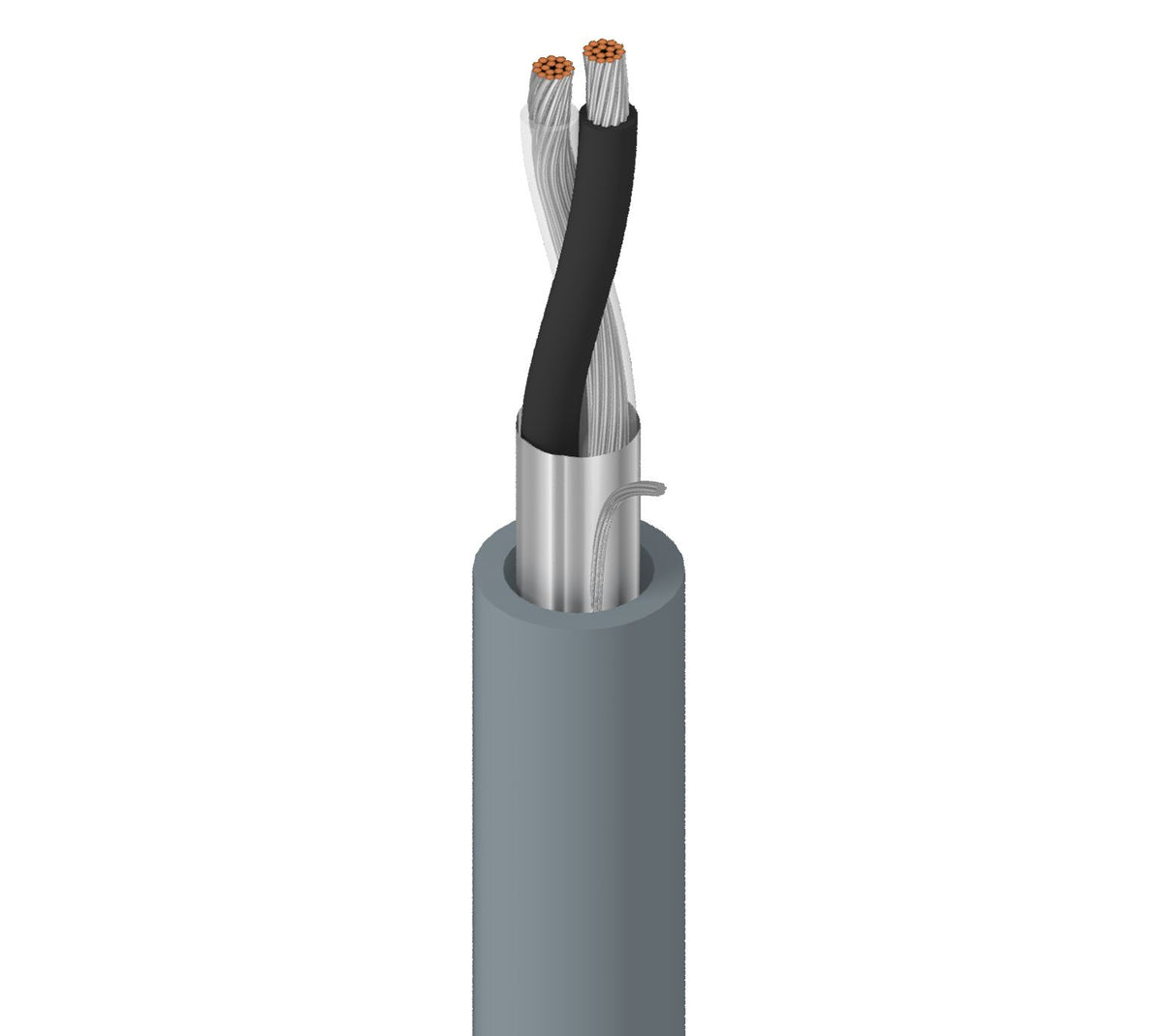 Belden 8762ELV.02305 Electronic 20-2 Stranded TC Cable, PE Insulation, Overall Beldfoil Shield, LSZH Outer Jacket, CPR B2ca, 305m Reel, White