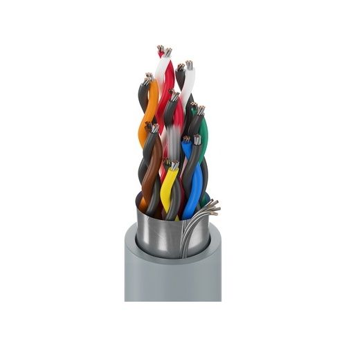 Belden 9508.01152 24/8 Computer EIA RS-232 Stranded Cable, TC, Semi-Rigid PVC Insulation, Overall Beldfoil Shield, PVC Jacket, 152m Reel, Chrome