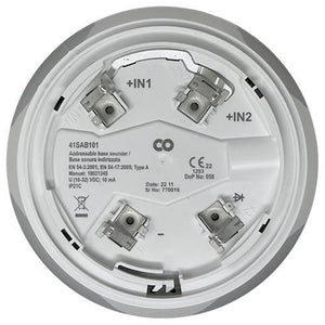 Comelit PAC 41SAB101 Logifire Series Addressed Sounder Base, 32 Tones, White