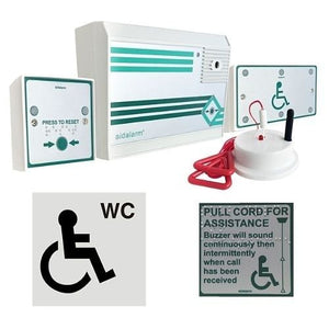 Hoyles A600WKITB Wireless Disabled Toilet Alarm Kit, Battery Powered Control
