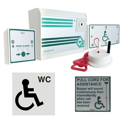 Hoyles A600WKITB Wireless Disabled Toilet Alarm Kit, Battery Powered Control