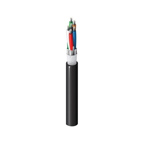 Belden 5304F1 0101000 18-6 Shielded Stranded TC Security and Sound Cable, CMG, FPL, 305m Reel, Black