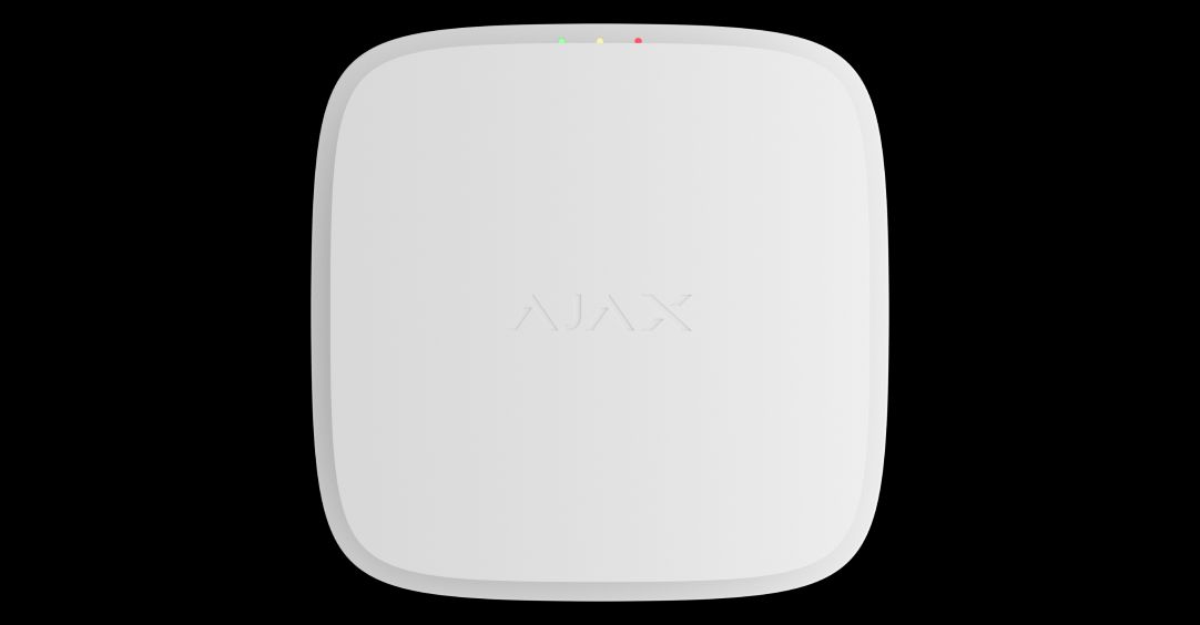 Ajax 155887.379.WH1 EN54 FireProtect Heat/Smoke Detector with Sounder, Wireless Addressable, White