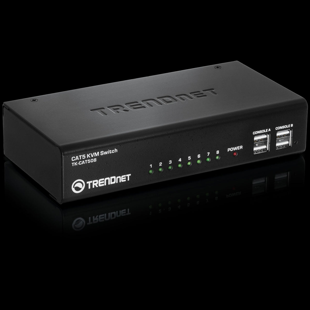 TRENDnet TK-CAT508 8-Port CAT5 KVM Switch, Dual Console Support