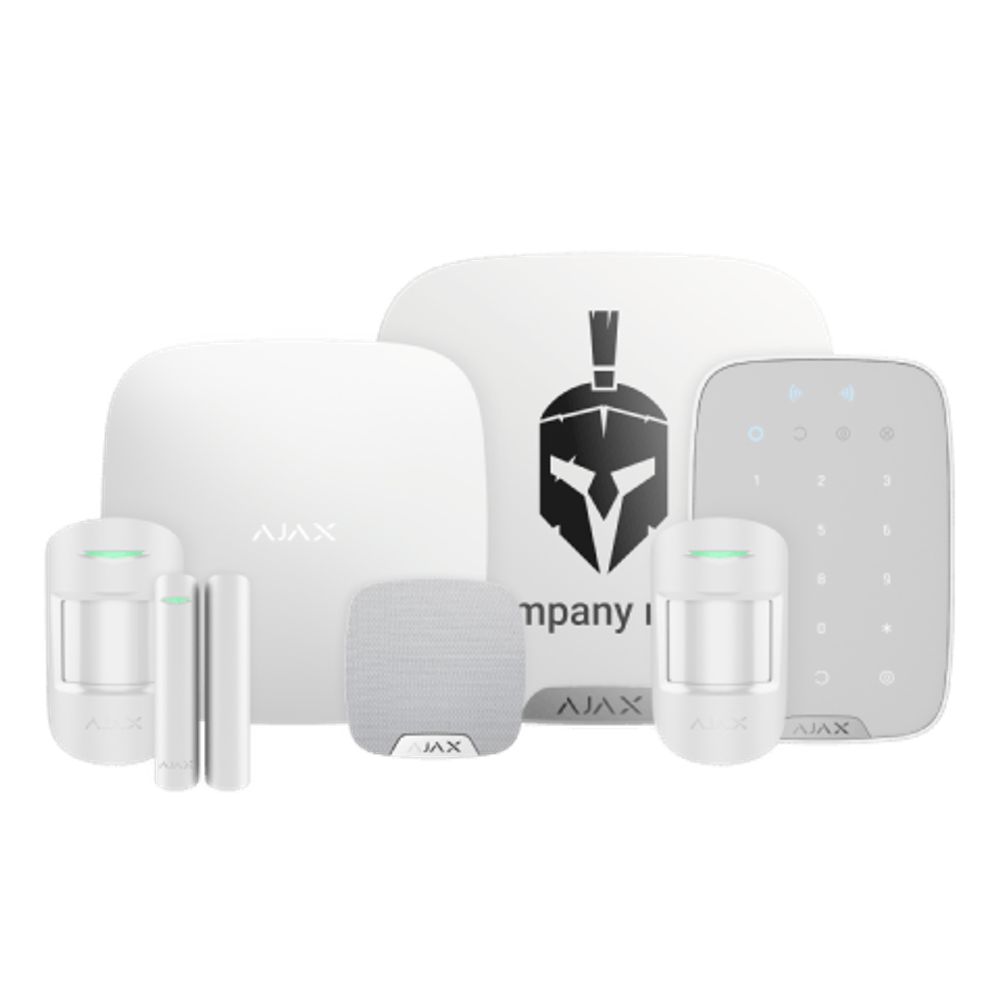 Ajax 109844.296.WH1.V2 Superior Kit 21 Wireless Security System with Hub 2 2G, 2 MotionProtect S, DoorProtect S, KeyPad Plus S, StreetSiren DoubleDeck S, HomeSiren S, White