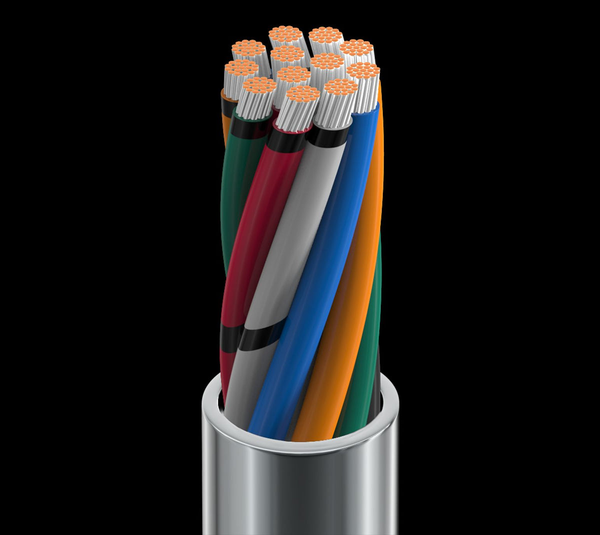 Belden 8466 060500 18-12 Electronic Cable, 19x30 Tinned Copper, PVC Insulation, PVC Outer Jacket, CMG, 500' Reel, Chrome