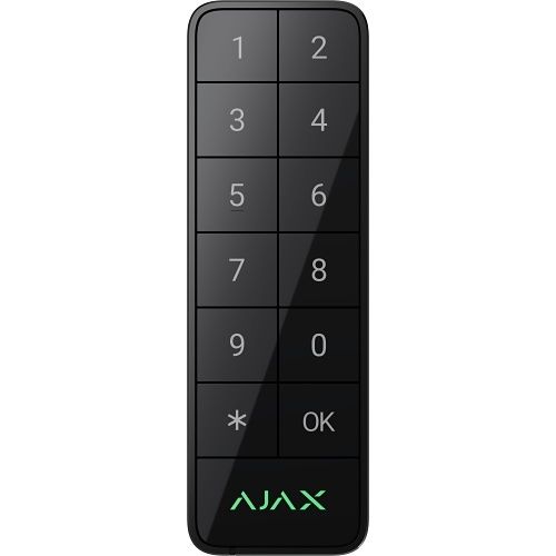 Ajax 117760.285.BL Superior Keypad Outdoor Fibra ASP Supporting Authentication via Pass, Tag, Smartphones, and codes, Black