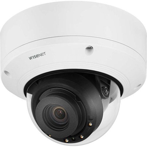 Hanwha PND-A6081RV P Series, WDR IP53 2MP 4.38-9.33mm Motorized Lens, IR 40M IP Dome Camera, White