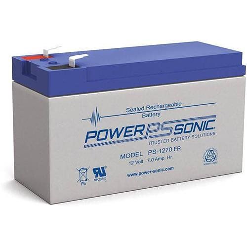 Power Sonic PS-1270VdS PS Series, 12V, 7Ah, 6 Cells, Sealed Lead Acid Rechargable Battery, 20-Hr Rate Capacity