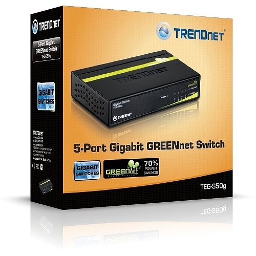 TRENDnet TEG-S50G 5-Port Gigabit GREENnet Switch, (Replaces TEG-S50G)