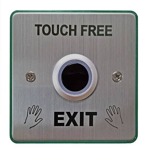 Securefast AEB37 Touch Free Exit Button with Back Box and Dual LED Indicator, 12-24V, 5-10cm Range