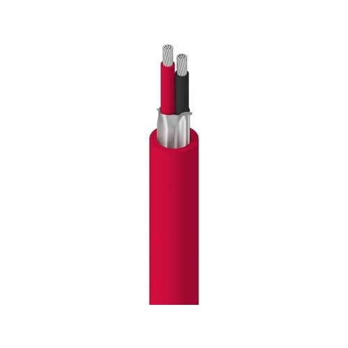 Belden 87760 002500 18-2 Stranded Electronic Cable, TC, FEP Insulation, Overall Beldfoil Shield, PVDF Outer Jacket, CMP, 152m Reel, Red