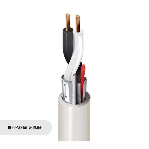 Belden 4500FE.01500 22-2 Stranded BC Shielded Security and Commercial Audio Cable, Polypropylene Insulation, LSZH Jacket with Ripcord, 500m Reel, White