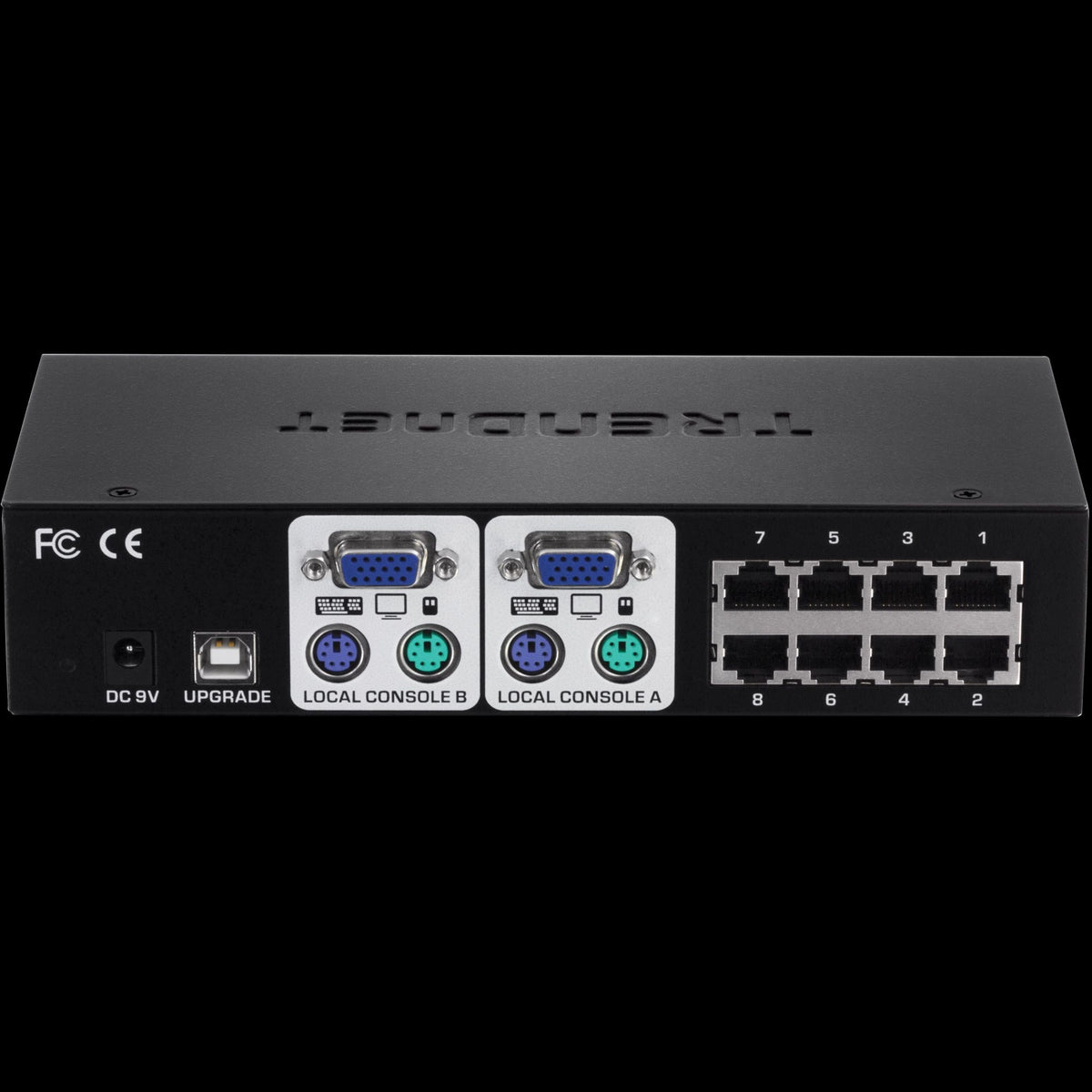 TRENDnet TK-CAT508 8-Port CAT5 KVM Switch, Dual Console Support