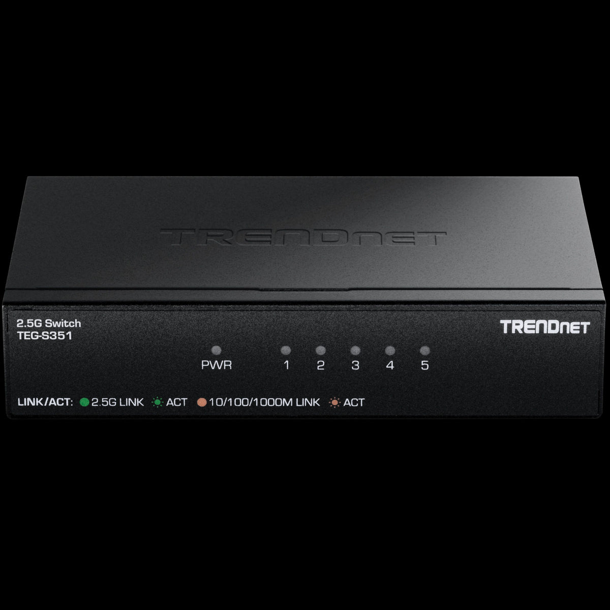 TRENDnet TEG-S351 5‑Port 2.5G Unmanaged Desktop/Wall‑Mount Switch 25Gbps Switching Capacity