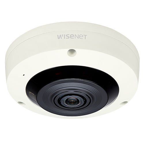 Hanwha XNF-8010R X Series, WDR 4MP 1.6mm Fixed Lens, IR 15M IP Fisheye Camera, White
