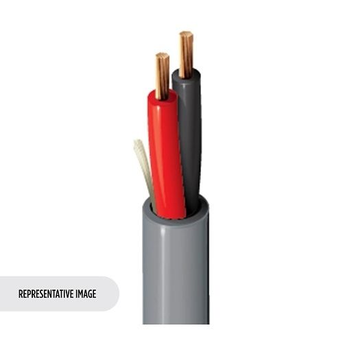Belden 4100ULW.00500 14-2 Stranded BC Security and Commercial Audio Cable, Low Smoke Zero Halogen Insulation, LSZH Jacket with Ripcord, 500m Reel, Gray