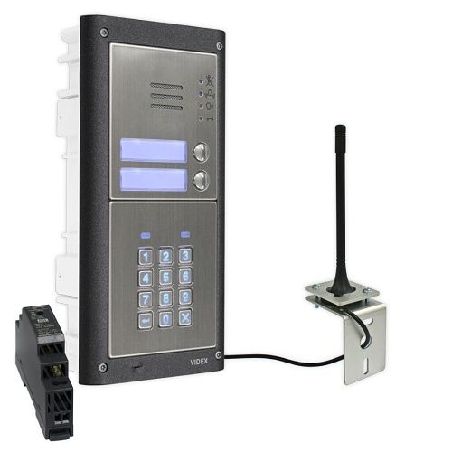 Videx GSM4KCR-1S/4G 4000 Series 1-Button 4G GSM Audio Kit and Keypad, Surface Mount