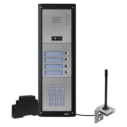 Videx GSM4KCR-1S/4G 4000 Series 1-Button 4G GSM Audio Kit and Keypad, Surface Mount