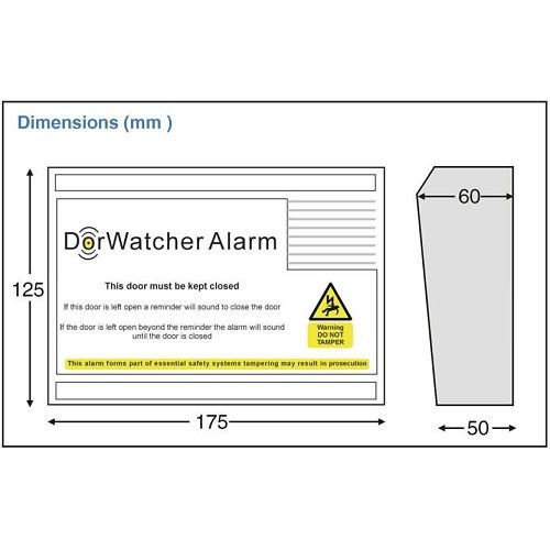 Hoyles DW306 DorWatcher Door Held Open Alarm Mains Powered