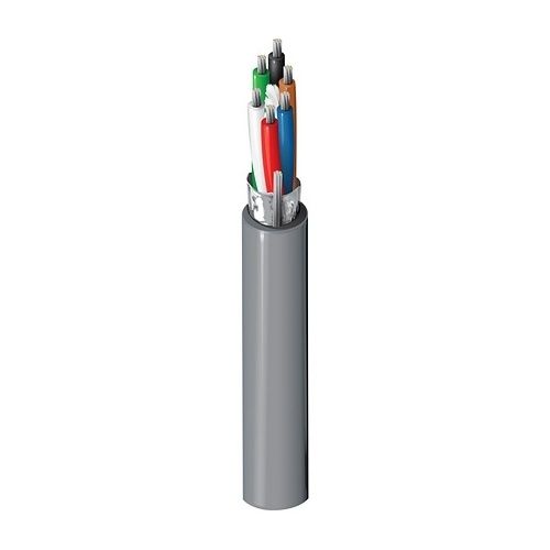 Belden 9536.01305 24-6 Computer EIA RS-232 Stranded Cable, TC, Semi-Rigid PVC Insulation, Overall Beldfoil Shield, PVC Jacket, 305m Reel, Chrome