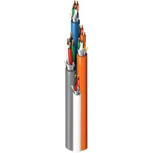 Belden 538AFS 0001000 Banana Peel 16-Conductor Shielded Access Control Cable, 18/3-Pair, 16/4-Conductor, 18/6-Conductor, Stranded BC, Riser-CMR, 305m (1000') Reel, Orange / White / Blue / Gray