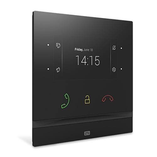 2N 91378501 Indoor Compact Series Intercom Answering Unit with 4.3" Colour Display, 12VDC, Black