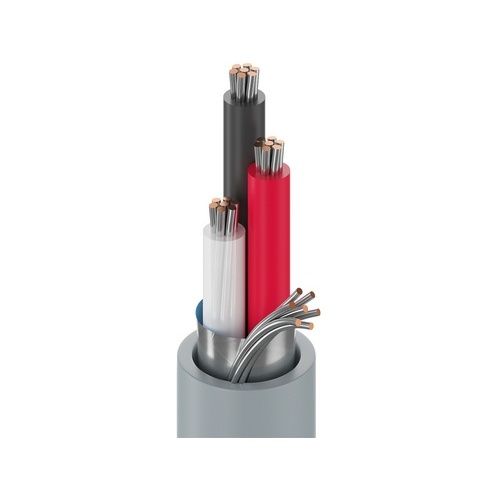 Belden 8772.00305 20-3 Stranded Electronic Cable, TC, PE Insulation, Overall Beldfoil Shield, PVC Outer Jacket, CM, 305m Reel, Chrome