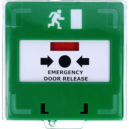 CDVI EM301 EM Series Triple-Pole Resettable Emergency Door Release, 2A at 30VDC, Green